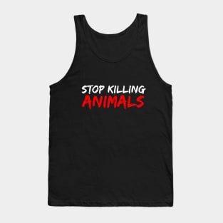 Stop Killing Animals - Animal Rights Bumper Tank Top